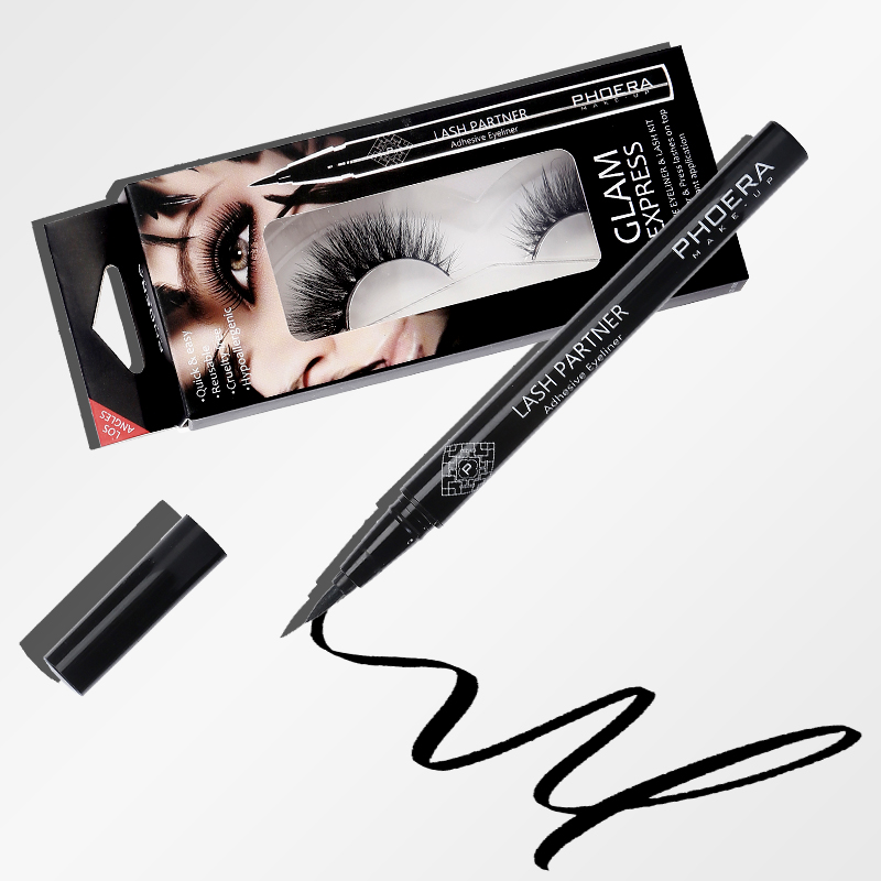 False Eyelashes Liquid Eyeliner Set Natural Long Lasting Waterproof Not-blooming 9D Imitation Mink Hair Self-adhesive Eyelashes