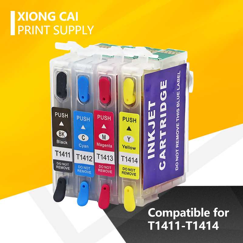 Refill ink cartridge compatible for T1411 T1412 T1413 T1414 for ME 32 33 320 330 350 ME OFFICE 620F 560W 535 570 Printer
Refill ink cartridge compatible for T1411 T1412 T1413 T1414 for ME 32 33 320 330 350 ME OFFICE 620F 560W 535 570 Printer