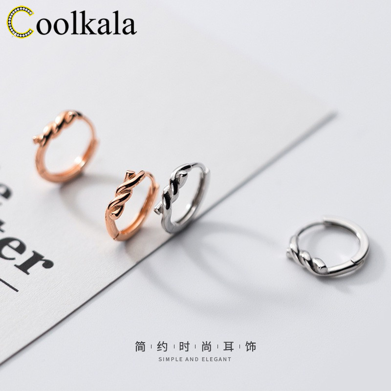 Hoop & Huggie Coolkala Silver Ear Buckle Women's Simple Fashion Personalized Twist Woven Literary Earrings
Hoop & Huggie Coolkala Silver Ear Buckle Women's Simple Fashion Personalized Twist Woven Literary Earrings