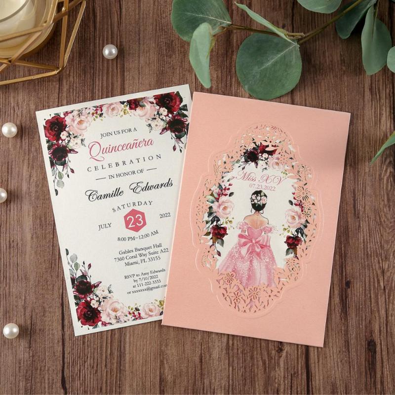 Engagement 100pcs Pink Navy Blue Gold Burgundy Vertical laser cut Anniversary party wedding invitation
Engagement 100pcs Pink Navy Blue Gold Burgundy Vertical laser cut Anniversary party wedding invitation