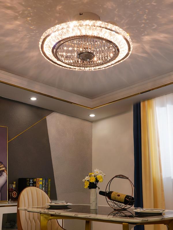 LED Light Luxury Crystal Ceiling Fans Modern Living Room Modern Minimalist Restaurant Negative Ion Ceiling Fan Lights
LED Light Luxury Crystal Ceiling Fans Modern Living Room Modern Minimalist Restaurant Negative Ion Ceiling Fan Lights