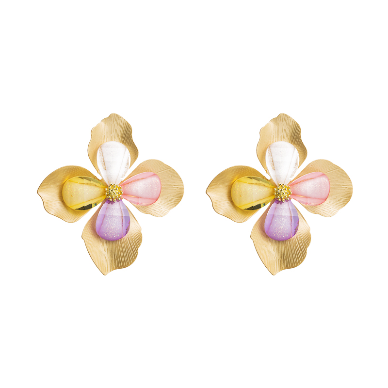Korean Summer Cute Big Metal Flower Stud Earrings for Woman Luxury Multi Color Resin Statement Femme Brincos Woman Party Earring
Korean Summer Cute Big Metal Flower Stud Earrings for Woman Luxury Multi Color Resin Statement Femme Brincos Woman Party Earring