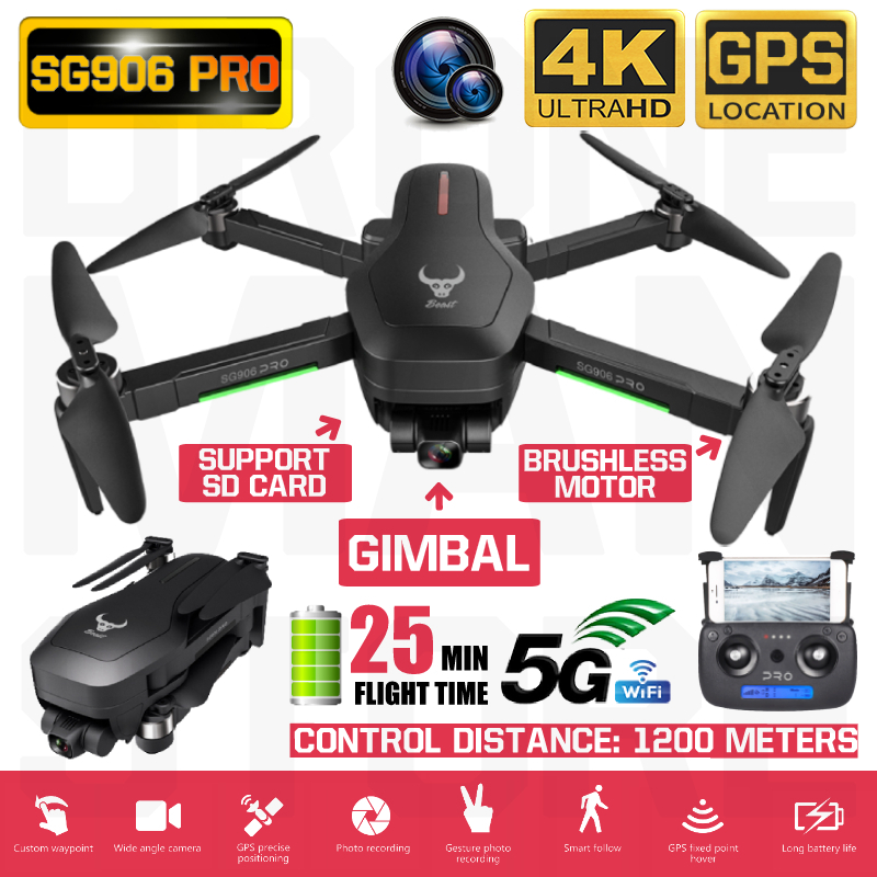 RC Quadcopter SG906 Pro Drone GPS 4K HD Two-Axis Anti-Shake Stable Gimbal Camera 5G WIFI Brushless SD Card Drones Professional
RC Quadcopter SG906 Pro Drone GPS 4K HD Two-Axis Anti-Shake Stable Gimbal Camera 5G WIFI Brushless SD Card Drones Professional