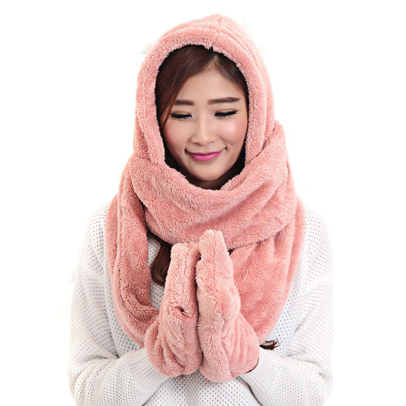 3 in 1 Women Warm Hood Scarf Snood Pocket Gloves Hat Comfortable Warm for Winter Outdoor Sets-B5
3 in 1 Women Warm Hood Scarf Snood Pocket Gloves Hat Comfortable Warm for Winter Outdoor Sets-B5