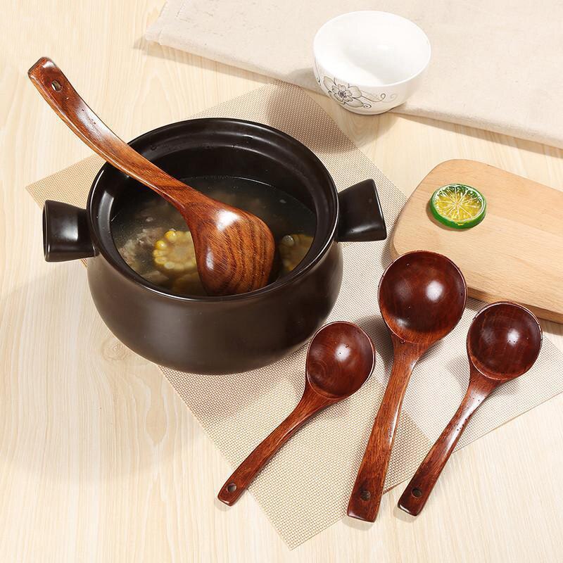 

Reusable Cooking Spoon Wooden Deep Ladle Scoop Japanese-style Serving Ladle Kitchen Soup Porridge Spoon Utensils Tool S/M/L#1