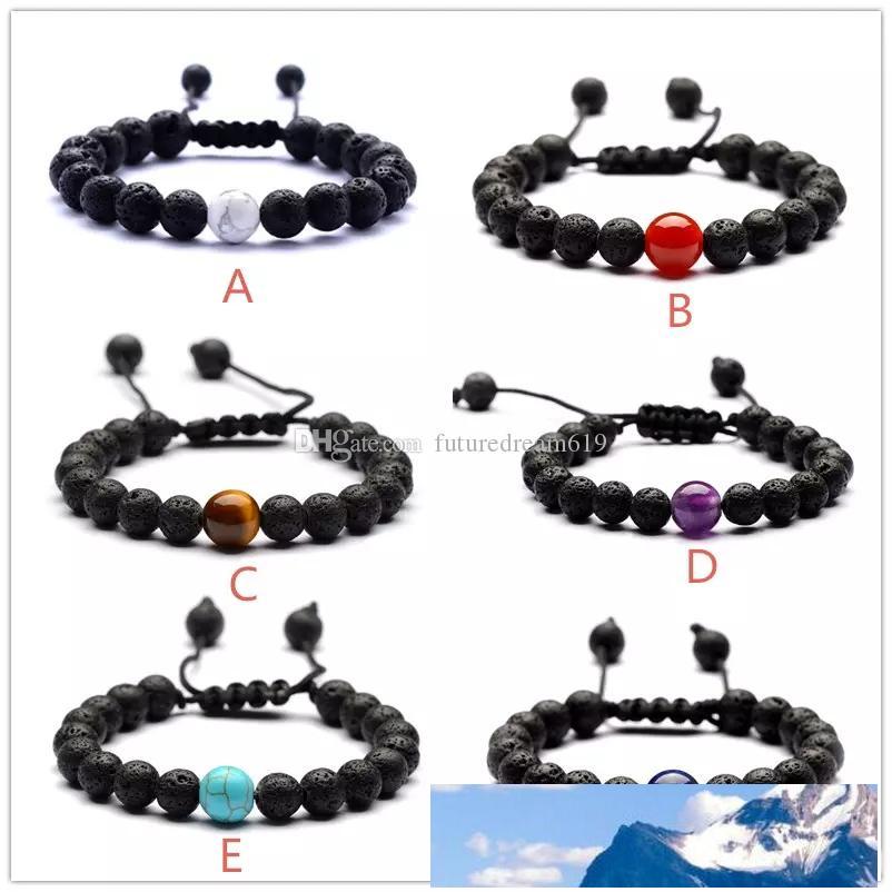 8mm Natural Black Lava Stone Turquoise Tiger's Eye Woven Bracelet Vaolcano Stone Aromatherapy Essential Oil Diffuser Bracelet
8mm Natural Black Lava Stone Turquoise Tiger's Eye Woven Bracelet Vaolcano Stone Aromatherapy Essential Oil Diffuser Bracelet