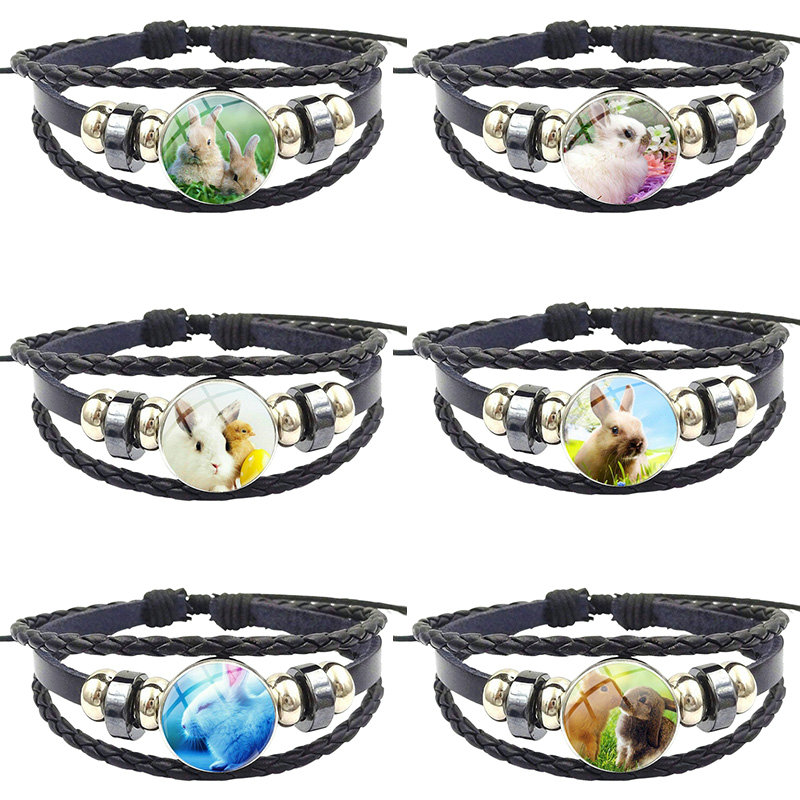 Cute Animal Glass Cabochon Black Leather Bracelet Bangle Vintage Handmade Jewelry For Girls Best Gift
Cute Animal Glass Cabochon Black Leather Bracelet Bangle Vintage Handmade Jewelry For Girls Best Gift