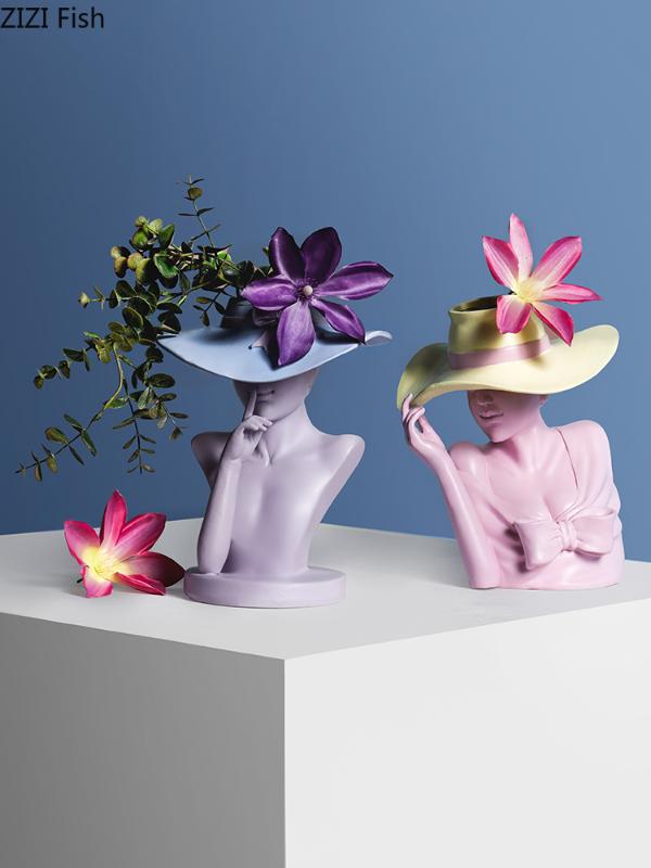 Painted Figure Ceramic Vase Portrait Decorative Ornaments Hydroponics Vases Porcelain Statue Desk Decor Home Decoration Modern
Painted Figure Ceramic Vase Portrait Decorative Ornaments Hydroponics Vases Porcelain Statue Desk Decor Home Decoration Modern