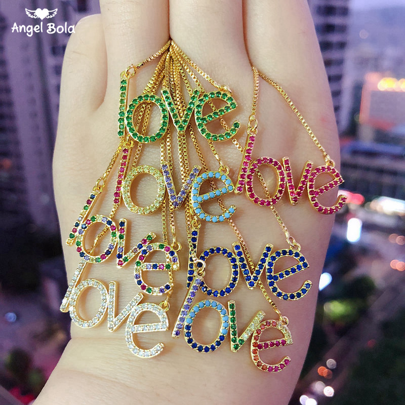 2020 New Letter LOVE Pendant Necklace Set In Cubic Zirconia Gold Fashion Necklaces for Women Jewelry Drop Shipping, Silver
2020 New Letter LOVE Pendant Necklace Set In Cubic Zirconia Gold Fashion Necklaces for Women Jewelry Drop Shipping, Silver
