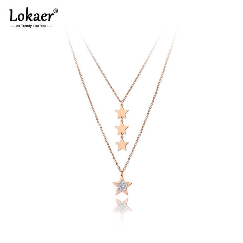 Lokaer Bohemia Double Layer CZ Crystal Star Charm Pendant Necklaces For Women Stainless Steel Summer Choker Necklace N20203
Lokaer Bohemia Double Layer CZ Crystal Star Charm Pendant Necklaces For Women Stainless Steel Summer Choker Necklace N20203