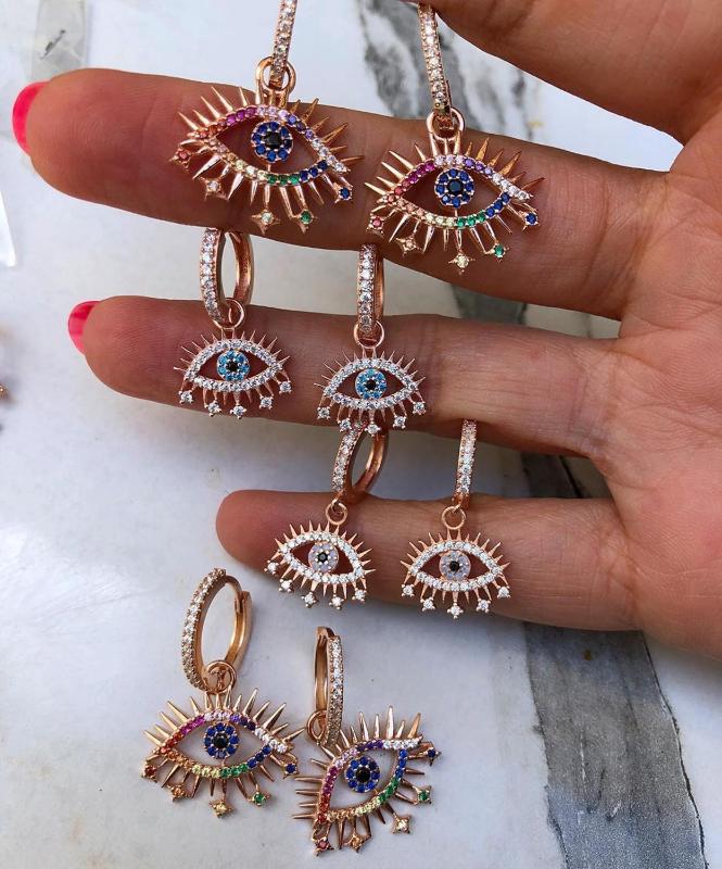 micro pave rainbow blue cubic zirconia evil eye charm earring cute lucky girl jewelry
micro pave rainbow blue cubic zirconia evil eye charm earring cute lucky girl jewelry