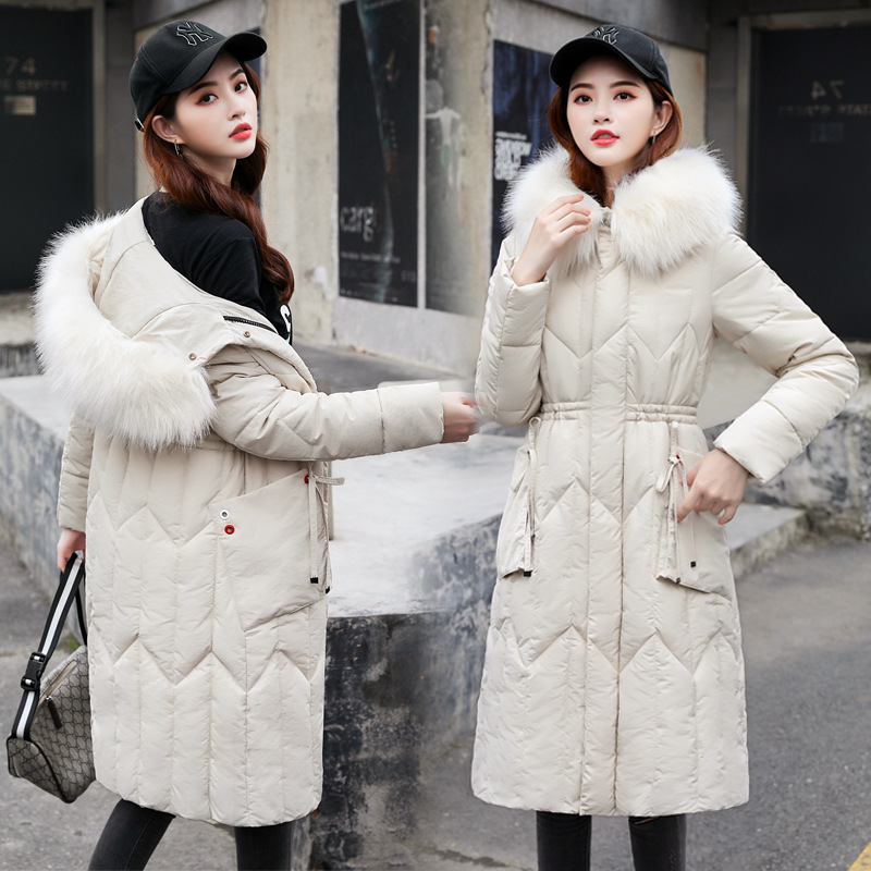 HOT 2020 Winter Women Coat Loose Long Warm Hooded Parkas Padded Down cotton outerwear fake fur collar female coat, Black
HOT 2020 Winter Women Coat Loose Long Warm Hooded Parkas Padded Down cotton outerwear fake fur collar female coat, Black