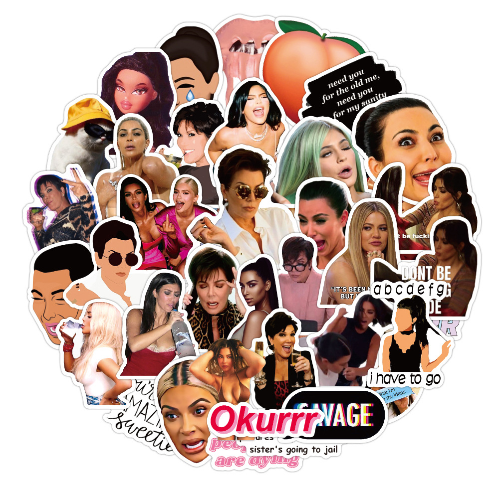 50 PCS Mixed Car Stickers Kim Kardashi For Skateboard Luggage Laptop Fridge Helmet Pad Bicycle Bike Motorcycle PS4 Notebook Guitar PVC Decal, Multi colors
50 PCS Mixed Car Stickers Kim Kardashi For Skateboard Luggage Laptop Fridge Helmet Pad Bicycle Bike Motorcycle PS4 Notebook Guitar PVC Decal, Multi colors
