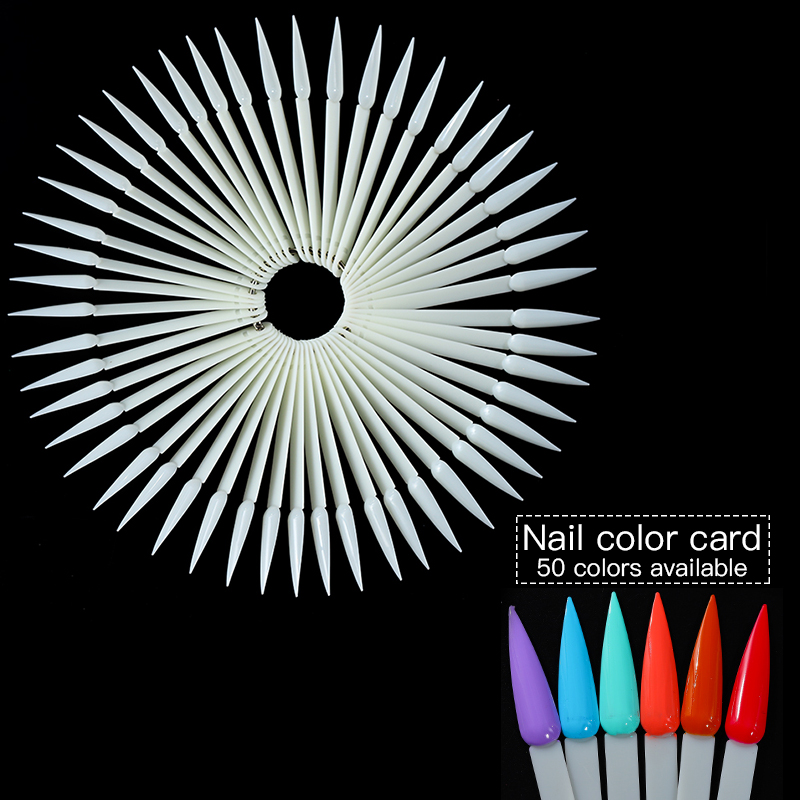 50Pcs False Nail Tips Polish Display White Fan Wheel Nail Art Display Practice UV Gel Polish Tool Manicure, Ms09832
50Pcs False Nail Tips Polish Display White Fan Wheel Nail Art Display Practice UV Gel Polish Tool Manicure, Ms09832