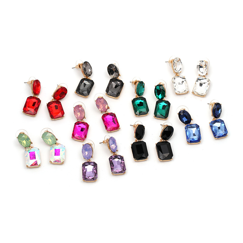 Elegant Colorful Square Crystal Statement Drop Earrings 2020 New Arrival Fashion Luxury Rhinestone Brincos Femme Wedding Jewelry 
Elegant Colorful Square Crystal Statement Drop Earrings 2020 New Arrival Fashion Luxury Rhinestone Brincos Femme Wedding Jewelry