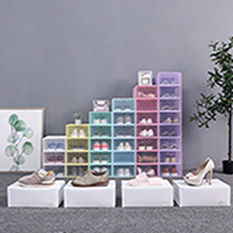 Thicken Clear Plastic Shoe Box Dustproof Shoe Storage Box Flip Transparent Shoe Boxes Candy Color Stackable Shoes Organizer Box EEA2004, As pic
Thicken Clear Plastic Shoe Box Dustproof Shoe Storage Box Flip Transparent Shoe Boxes Candy Color Stackable Shoes Organizer Box EEA2004, As pic