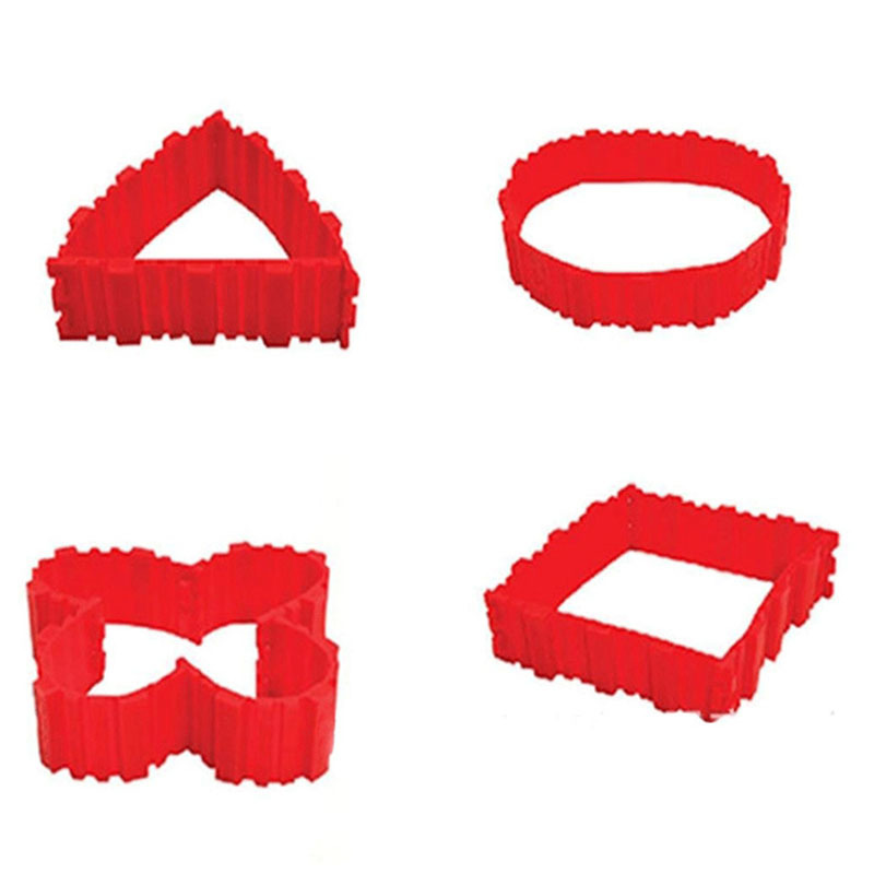 4 Pcs Cake Baking Moulds Snack Cooking Cake Baking Combination Molds Food Grade DIY Silicone Square Round Shape Cake Baking Moulds