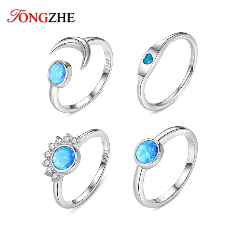 TONGZHE Fashion Flower Moon Heart Opal Rings For Women 925 Sterling Silver Big Knuckle Rings Set Bohemian Jewelry Party Gift
TONGZHE Fashion Flower Moon Heart Opal Rings For Women 925 Sterling Silver Big Knuckle Rings Set Bohemian Jewelry Party Gift