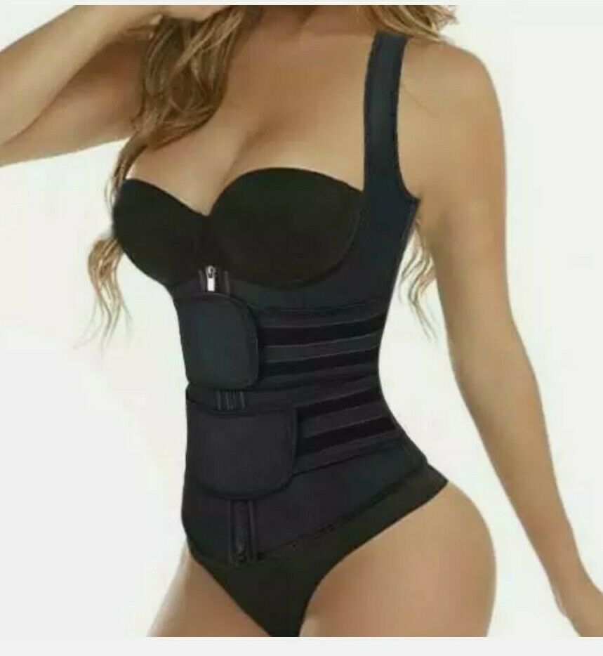 Neoprene Fabric Waist & Tummy Shapewear Fitness Sauna Sweat Bands Double Straps Corset Cincher Trimmer Girdle Back Support Slimming Body Shaper DHL