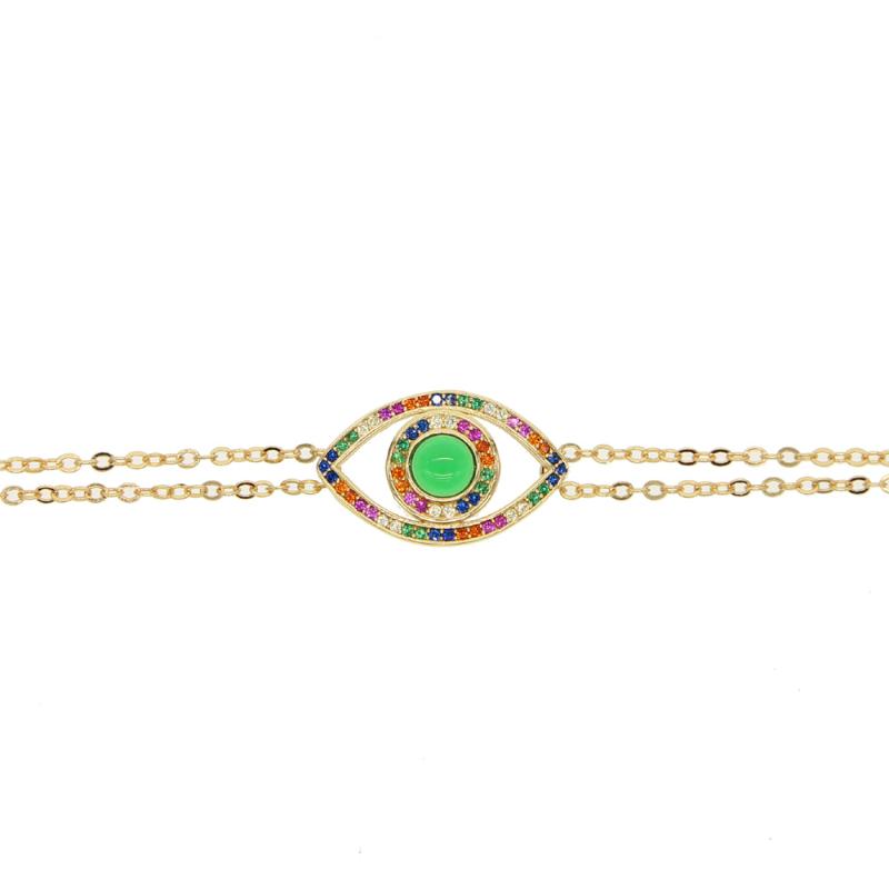 2020 Baguette cubic zirconia CZ eye bracelet gold color luxury Gorgeous women gift Turquoises Shiny Chic evil eye jewelry
2020 Baguette cubic zirconia CZ eye bracelet gold color luxury Gorgeous women gift Turquoises Shiny Chic evil eye jewelry