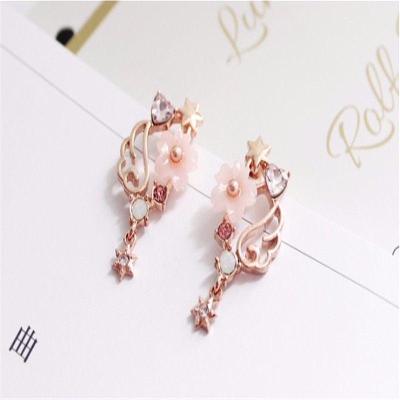 XQ fashion new cherry blossom stars flowers girl dreamy cute hollow exquisite pendant earrings party clothing accessories
XQ fashion new cherry blossom stars flowers girl dreamy cute hollow exquisite pendant earrings party clothing accessories