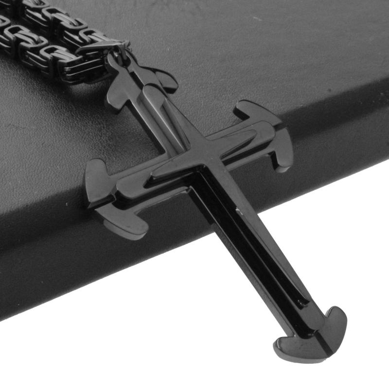 Punk Black 316L Stainless Steel Jesus Christ Cross Pendant Necklace 6mm Byzantine Link Chain Men Boys Gift 18-36
Punk Black 316L Stainless Steel Jesus Christ Cross Pendant Necklace 6mm Byzantine Link Chain Men Boys Gift 18-36