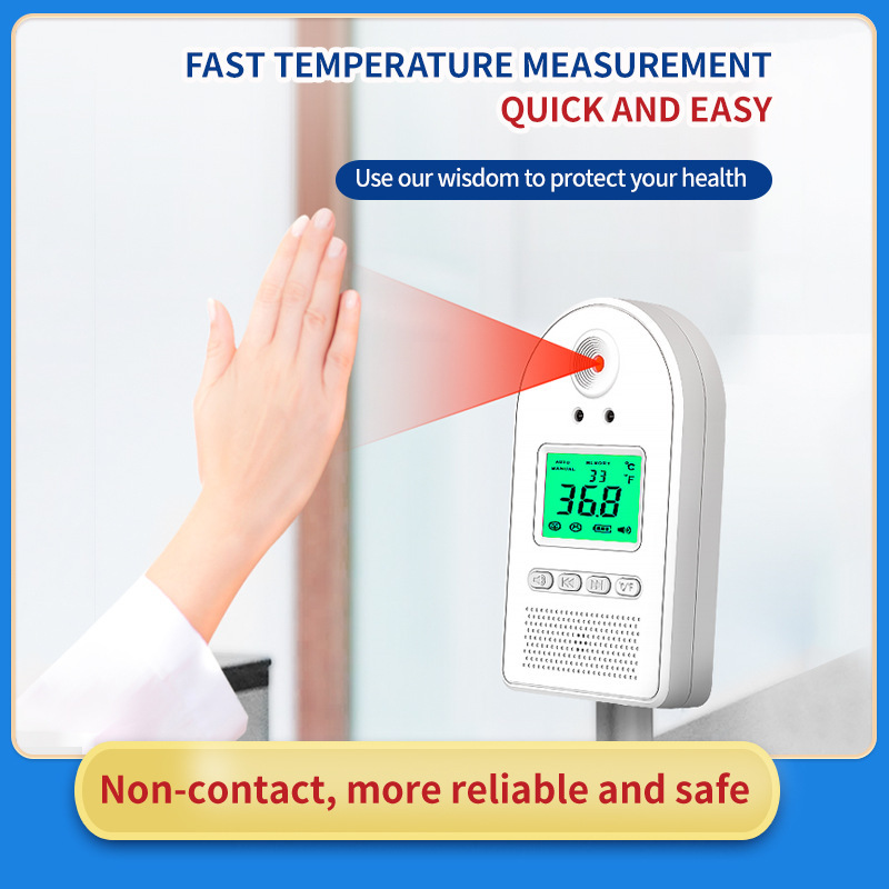 TCT 1pc K5 Digital Infrared Thermometer Measuring Instrument Non-contact Electronic Intelligent Voice Broadcast Body Temperature Tester
