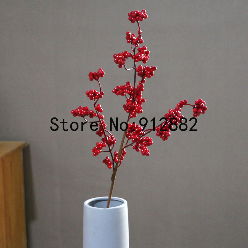 New Red Fruit Branch Christmas Festival Decoration Rich Fruit Holly Artificial Flower Cross-Border Hot Sale Wholesale, Three branches
New Red Fruit Branch Christmas Festival Decoration Rich Fruit Holly Artificial Flower Cross-Border Hot Sale Wholesale, Three branches