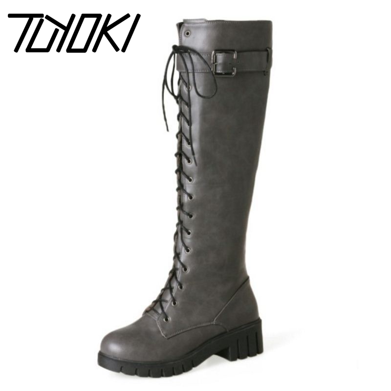 Tuyoki Women Boots Buckle Platform Warm Winter Woman Shoes Cross Strap Fashion Knee High Botas Women Footwear Size 34-43, Black
Tuyoki Women Boots Buckle Platform Warm Winter Woman Shoes Cross Strap Fashion Knee High Botas Women Footwear Size 34-43, Black