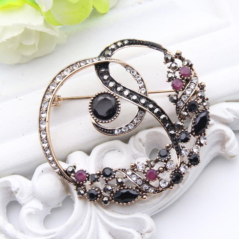 New Trukish Flower Vine Brooches For Women Antique Gold Color Multicolor Resin Broches Brooch Arabesque Ladies Royal Jewelry
New Trukish Flower Vine Brooches For Women Antique Gold Color Multicolor Resin Broches Brooch Arabesque Ladies Royal Jewelry