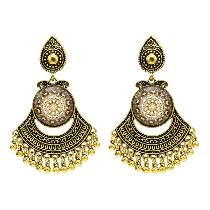Gypsy Vintage Gold Color Jhumka Earrings Bells Tassel Statement Jewelry Wedding Bridal Drop Earring Egypt Afghan
Gypsy Vintage Gold Color Jhumka Earrings Bells Tassel Statement Jewelry Wedding Bridal Drop Earring Egypt Afghan