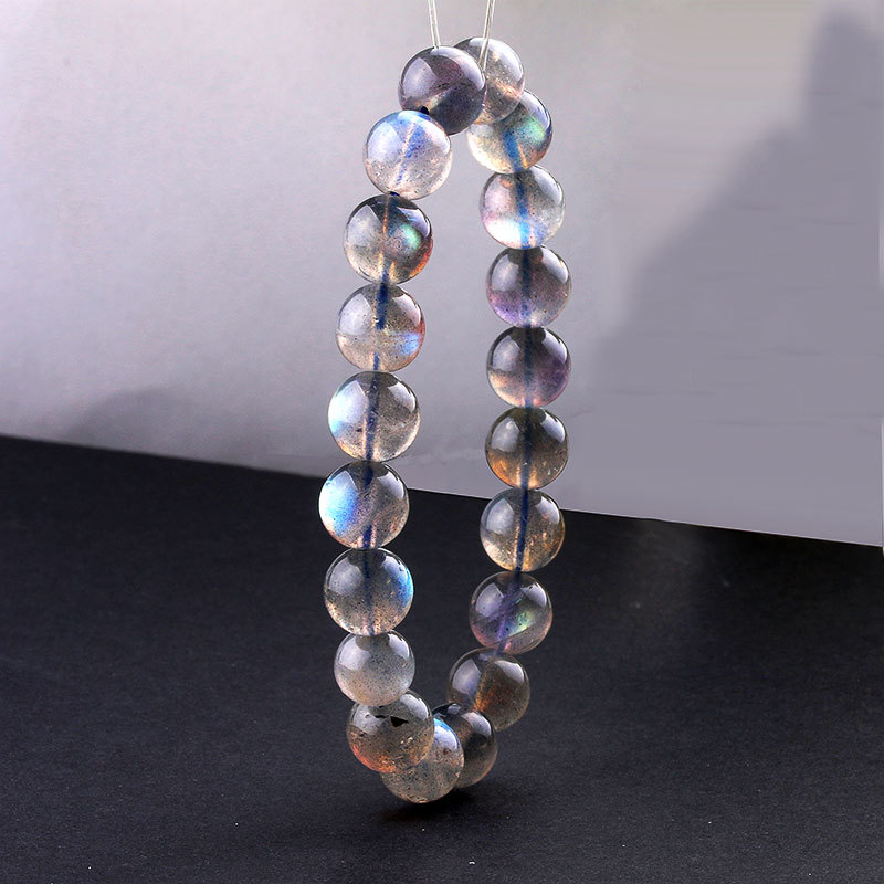 Natural Labradorite Stone Bracelets For Women Gift Blue Lights Gemstone Bead Strand Stretch Charm Bracelet Femme LJ200918