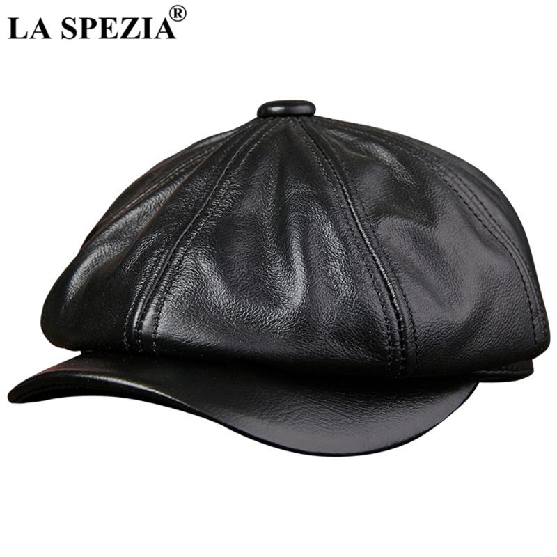 LA SPEZIA Black Newsboy Hats For Men Genuine Cowskin Leather Octagonal Cap Male Autumn Winter Fitted Vintage Duckbill Hats Beret, Black cap
LA SPEZIA Black Newsboy Hats For Men Genuine Cowskin Leather Octagonal Cap Male Autumn Winter Fitted Vintage Duckbill Hats Beret, Black cap