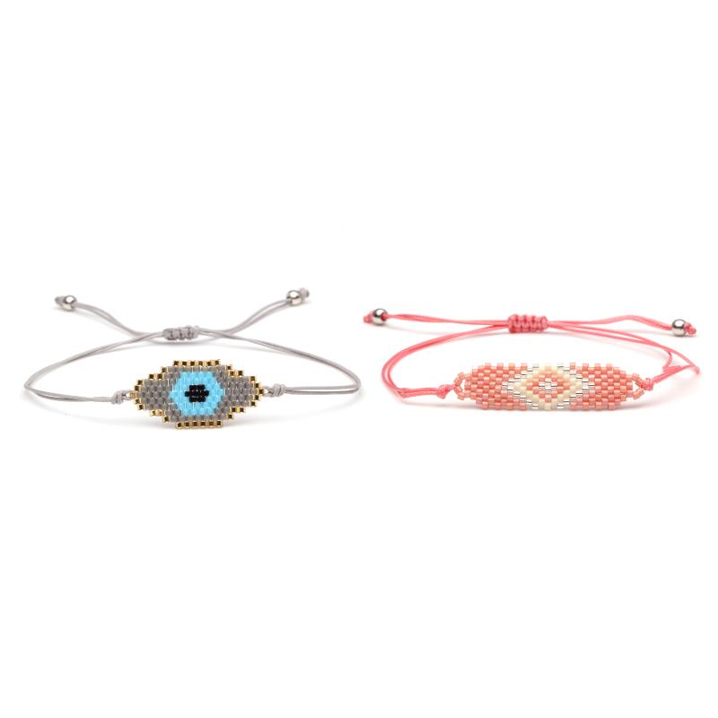 Boh MIYUKI Glass Seed Beads Blue Black Evil Eye Pink Cross Handmade Bracelet Grey Waxed String Adjustable Woven Simple Jewelry
Boh MIYUKI Glass Seed Beads Blue Black Evil Eye Pink Cross Handmade Bracelet Grey Waxed String Adjustable Woven Simple Jewelry