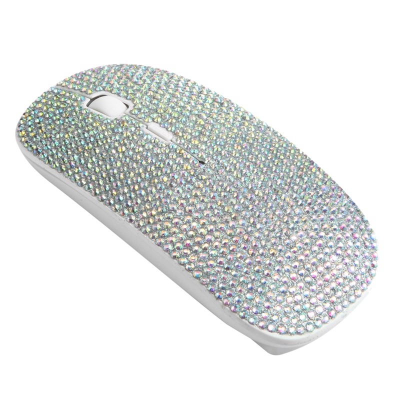 2.4GHz Wireless Mouse Covered with Rhinestone Crystal with USB Receiver Compatible Computer Great Gift Idea
2.4GHz Wireless Mouse Covered with Rhinestone Crystal with USB Receiver Compatible Computer Great Gift Idea