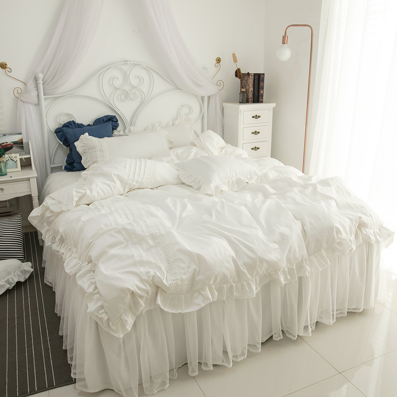 2020 Cotton lace Bedding Set white Duvet Cover Set Bed Linen Tassels Luxury princess bed skirt sets queen king bedclothes, Style6
2020 Cotton lace Bedding Set white Duvet Cover Set Bed Linen Tassels Luxury princess bed skirt sets queen king bedclothes, Style6