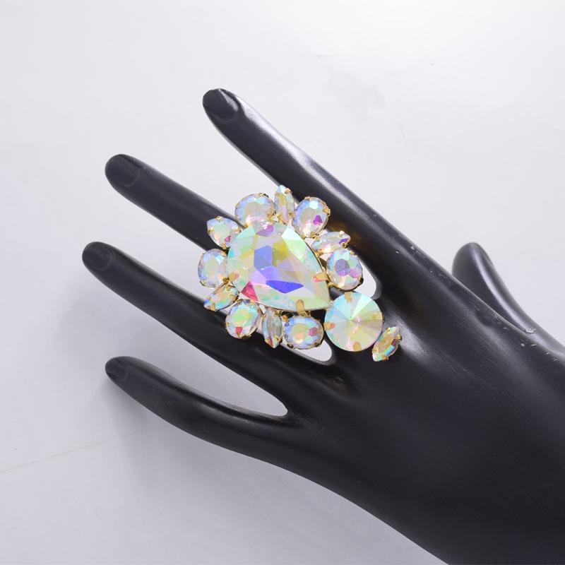 Party Favor Crystal AB Big Size Luxury Gold Wedding Band Ring For Women Gift Ladies Rhinestone Rings Wholesale Lots Bulk Jewelry
Party Favor Crystal AB Big Size Luxury Gold Wedding Band Ring For Women Gift Ladies Rhinestone Rings Wholesale Lots Bulk Jewelry