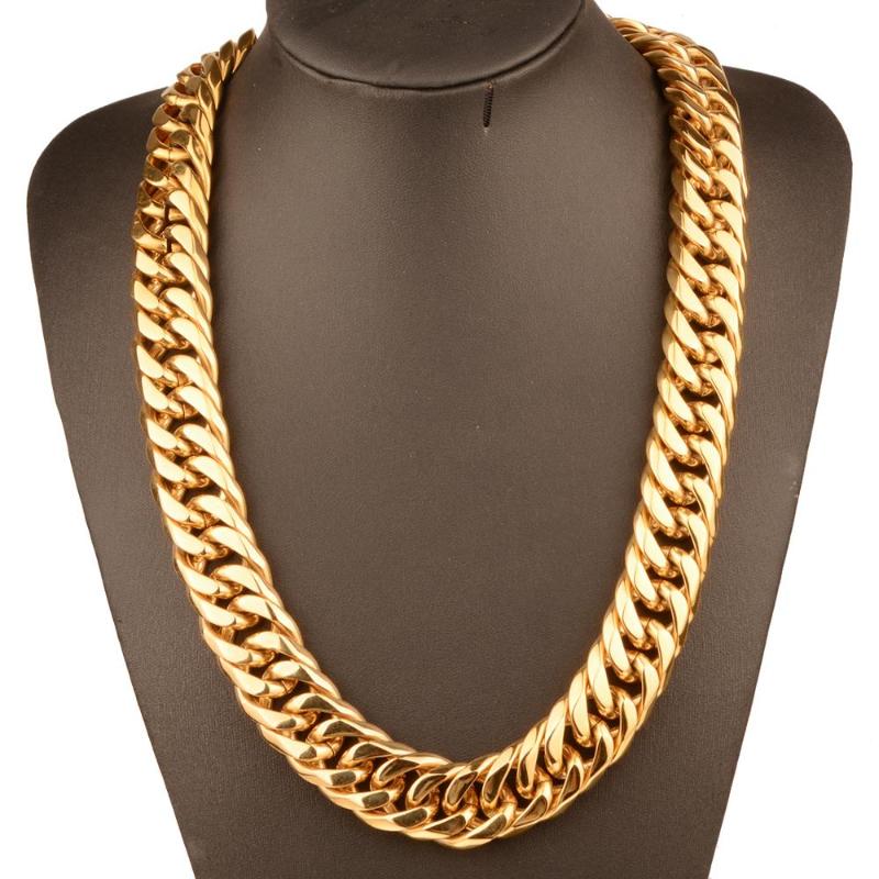 Tisnium Gold Color Cuba Miami Chain Men Women Necklace Bracelet Punk Hip-hop Accessories Heavy Stainless Steel Choker Best Gift
Tisnium Gold Color Cuba Miami Chain Men Women Necklace Bracelet Punk Hip-hop Accessories Heavy Stainless Steel Choker Best Gift