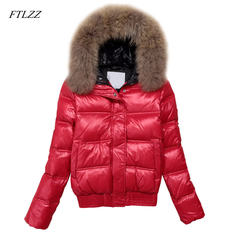 Women' Down & Parkas FTLZZ Hooded Real Raccoon Fur Winter Jacket Women Long Sleeve Slim White Duck Coat Female Zipper Pockets Outwear, Black
Women' Down & Parkas FTLZZ Hooded Real Raccoon Fur Winter Jacket Women Long Sleeve Slim White Duck Coat Female Zipper Pockets Outwear, Black