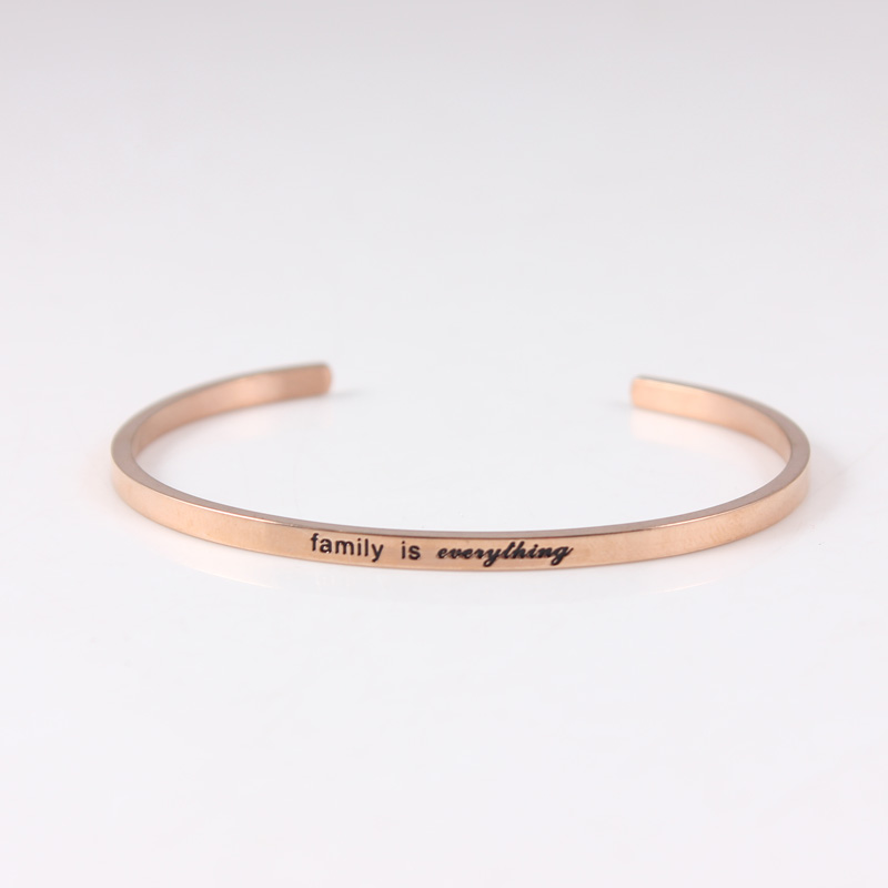 FAMILY IS EVERYTHING Rose 316L Stainless Steel Bangle Inspirational Quote Open Cuff Bracelets Mantra Bracelets Bangles
FAMILY IS EVERYTHING Rose 316L Stainless Steel Bangle Inspirational Quote Open Cuff Bracelets Mantra Bracelets Bangles