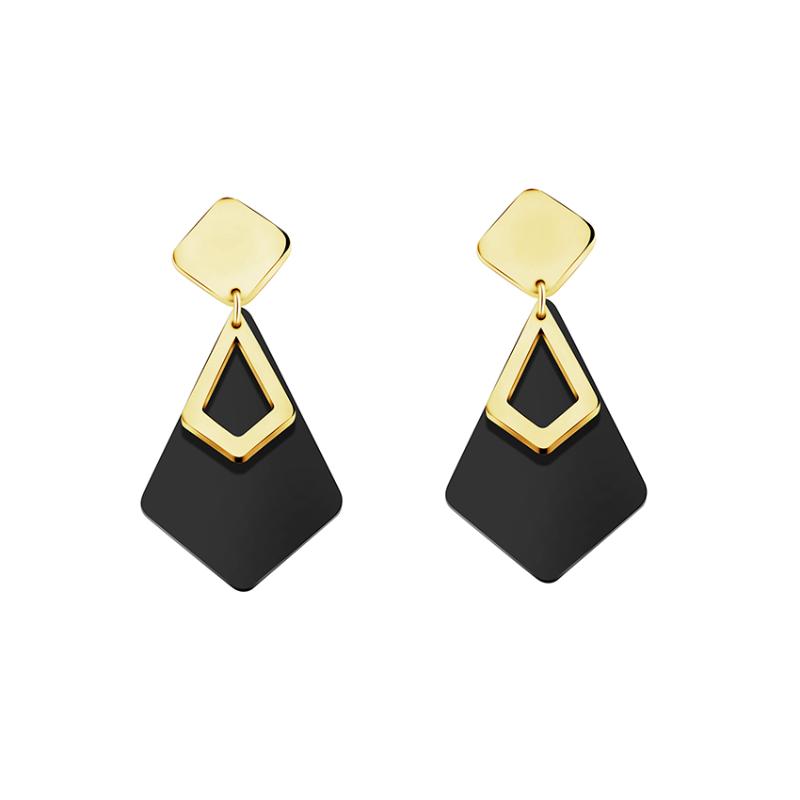 Dangle & Chandelier Dainty Gold Color With Black Acrylic Geometric Square Drop Earrings For Women Boho Jewelry Stainless Steel Earring Bijou
Dangle & Chandelier Dainty Gold Color With Black Acrylic Geometric Square Drop Earrings For Women Boho Jewelry Stainless Steel Earring Bijou