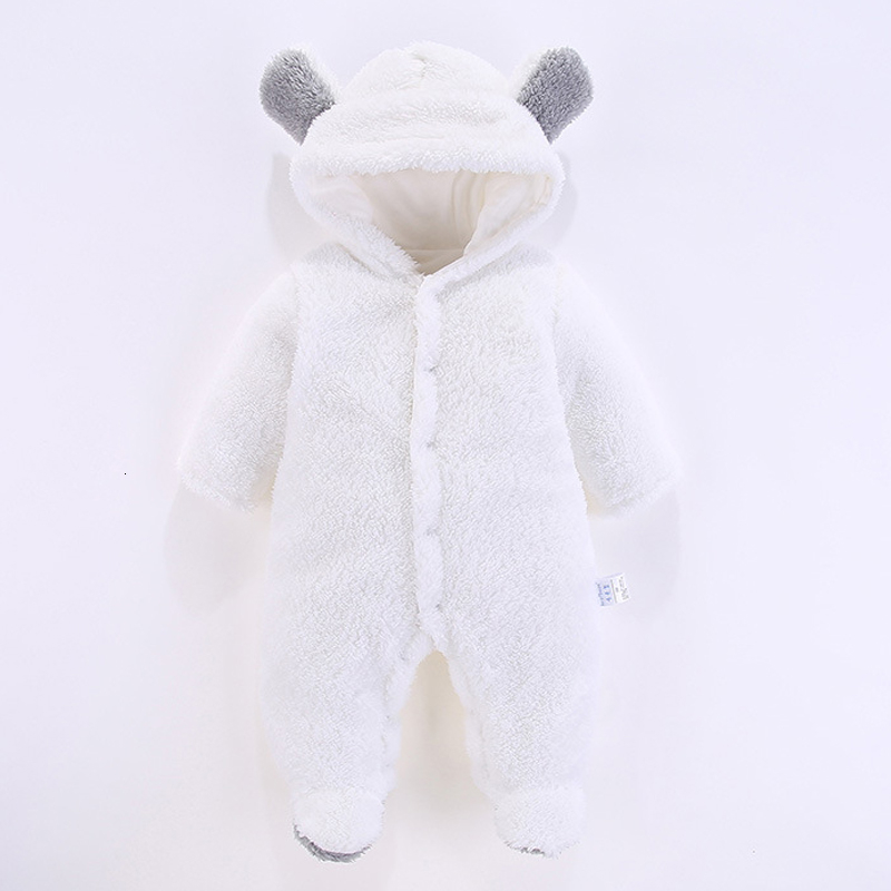 Baby onesies New born baby clothes Coral Fleece warm Baby boy winter clothes Animal bear Overall unisex onesie girls rompers jumpsuit