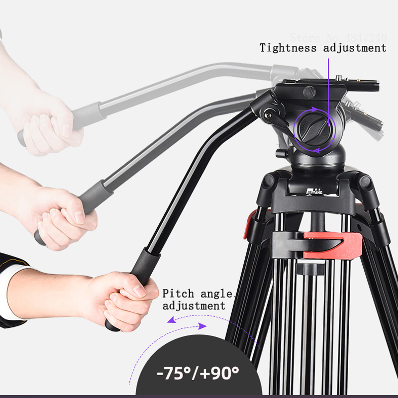 

JIEYANG JY0608 Aluminum Professional Tripod camera tripod Hydraulic Damping Head camera tripod/Video Tripod/Dslr VIDEO