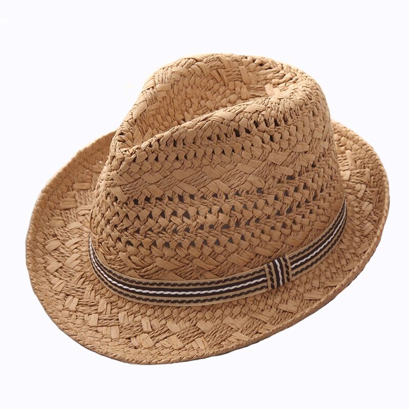 Wide Brim Hats 2021 Fashion Handwork Women Summer Raffia Straw Sun Hat Boho Beach Fedora Sunhat Trilby Men Panama Cap