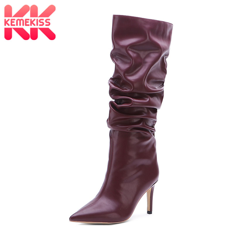 KemeKiss Western Style Women Knee High Boots Pointed Toe Women N Shoes Sexy Female Thin Heels Solid Color Footwear Size 33-45, Black
KemeKiss Western Style Women Knee High Boots Pointed Toe Women N Shoes Sexy Female Thin Heels Solid Color Footwear Size 33-45, Black
