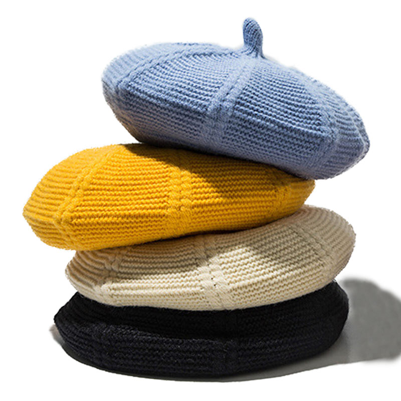 Berets Autumn Winter Warm Knitted Beret Women Girl French Artist Beanie Hat Black White Purple Beige Yellow Kawaii Painter Cap
Berets Autumn Winter Warm Knitted Beret Women Girl French Artist Beanie Hat Black White Purple Beige Yellow Kawaii Painter Cap