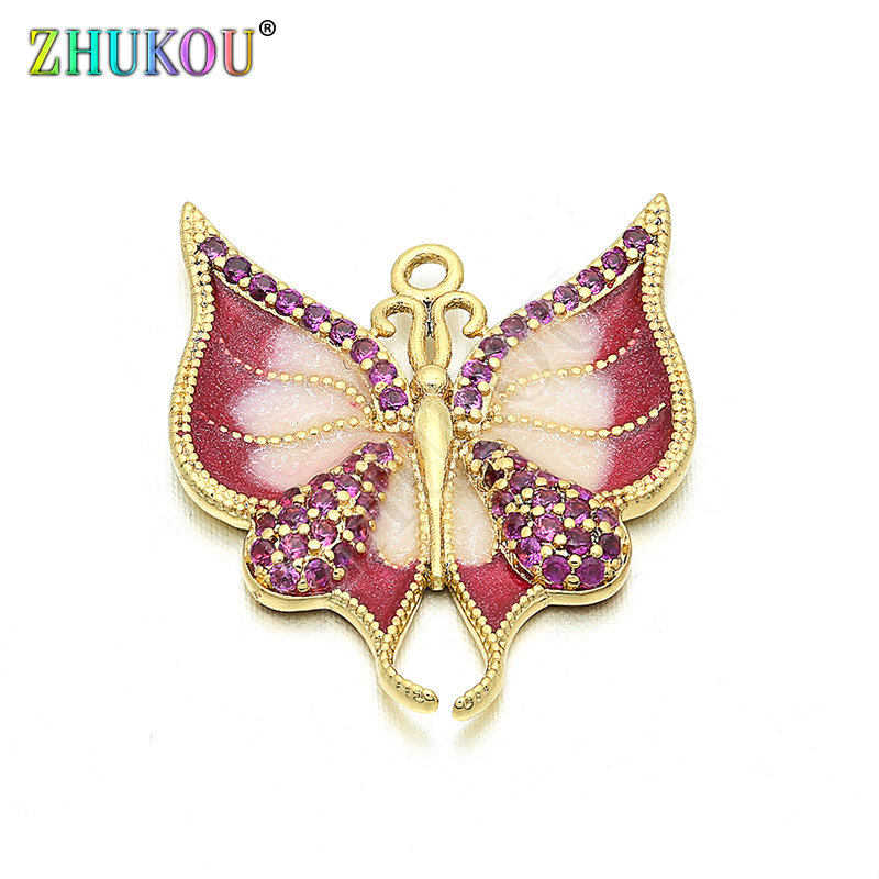 18*21mm Brass Cubic Zirconia Butterfly Charms Pendants for Diy Jewelry Findings Making, Hole: 1mm, Model: VD217
18*21mm Brass Cubic Zirconia Butterfly Charms Pendants for Diy Jewelry Findings Making, Hole: 1mm, Model: VD217