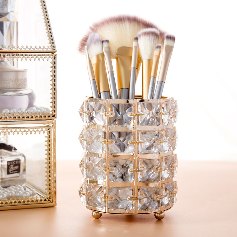 European Style Metal Crystal Makeup Brush Organizer Eyebrow Pencil Comb Jewelry Pearl Cosmetic Storage Box, Zhen zhu 180g
European Style Metal Crystal Makeup Brush Organizer Eyebrow Pencil Comb Jewelry Pearl Cosmetic Storage Box, Zhen zhu 180g