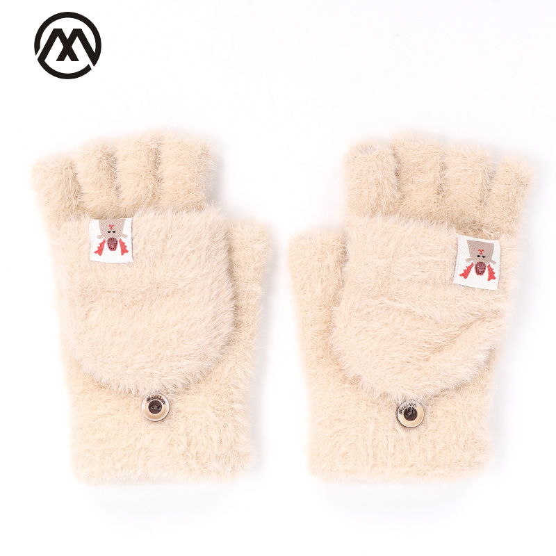 2020 new Women's Winter Gloves Cute Gloves Fingers Half Fingers Knitted Mohair Warm Buttons Exposed Flip
2020 new Women's Winter Gloves Cute Gloves Fingers Half Fingers Knitted Mohair Warm Buttons Exposed Flip