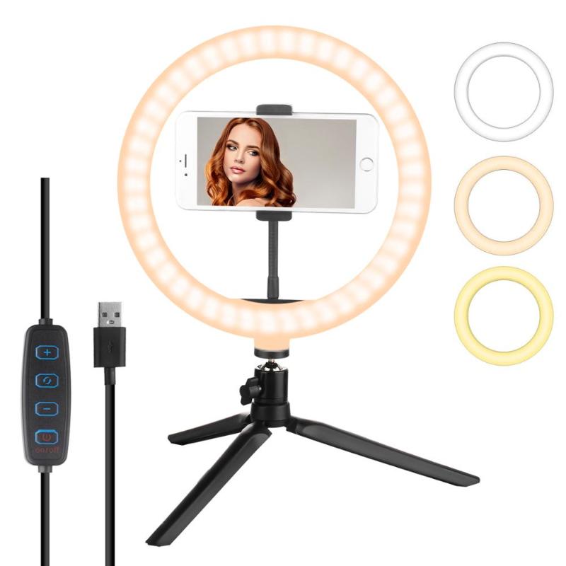 Fomito LED Ring Light 10 Inch Diameter Three Modes Selfie Light Suitable for Make Up Smartphone Shooting Character
Fomito LED Ring Light 10 Inch Diameter Three Modes Selfie Light Suitable for Make Up Smartphone Shooting Character
